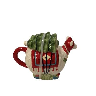 Alpaca Llama Tea Pot Christmas Arlington Designs NIB