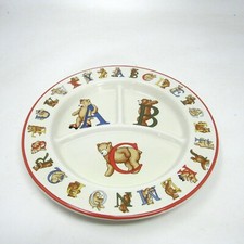 Vintage Tiffany Co. Child's Divided Alphabet Bears Plate 1994 Japan