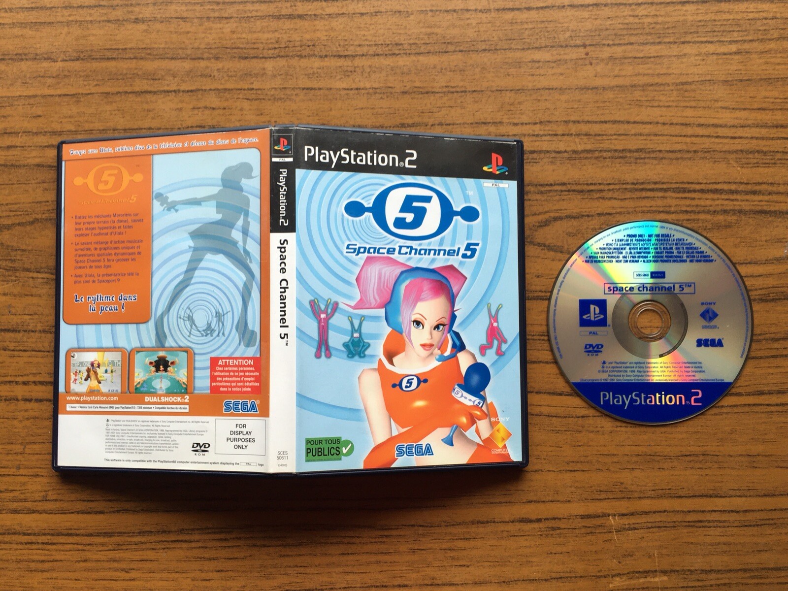 SPACE CHANNEL 5 sur Playstation 2 PS2 Version PROMO PAL FR - Not for resale