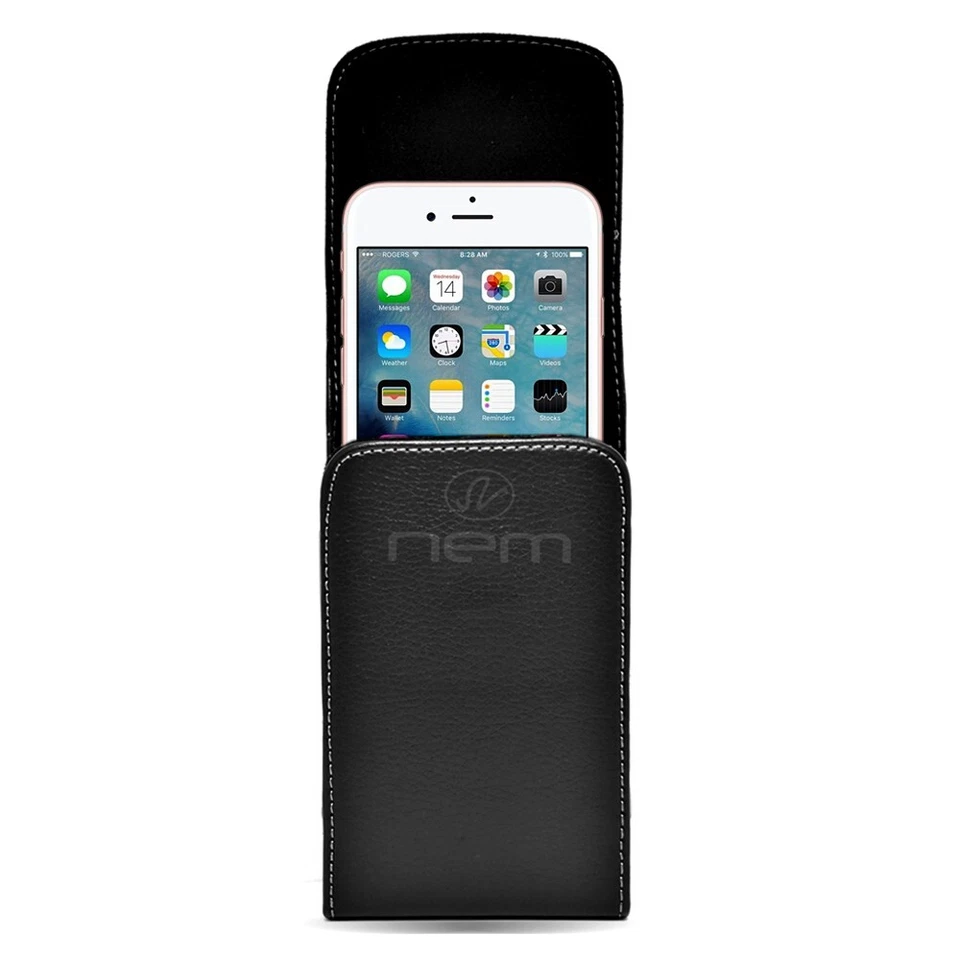 Black Vertical Leather Cover Belt Clip Holster Case Pouch For ZTE Tempo X N9137 - Image 3 of 4