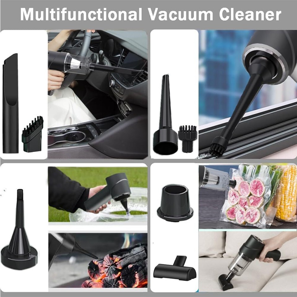 Handheld Vacuum Cordless,8000PA Powerful Car Vacuum Cleaner