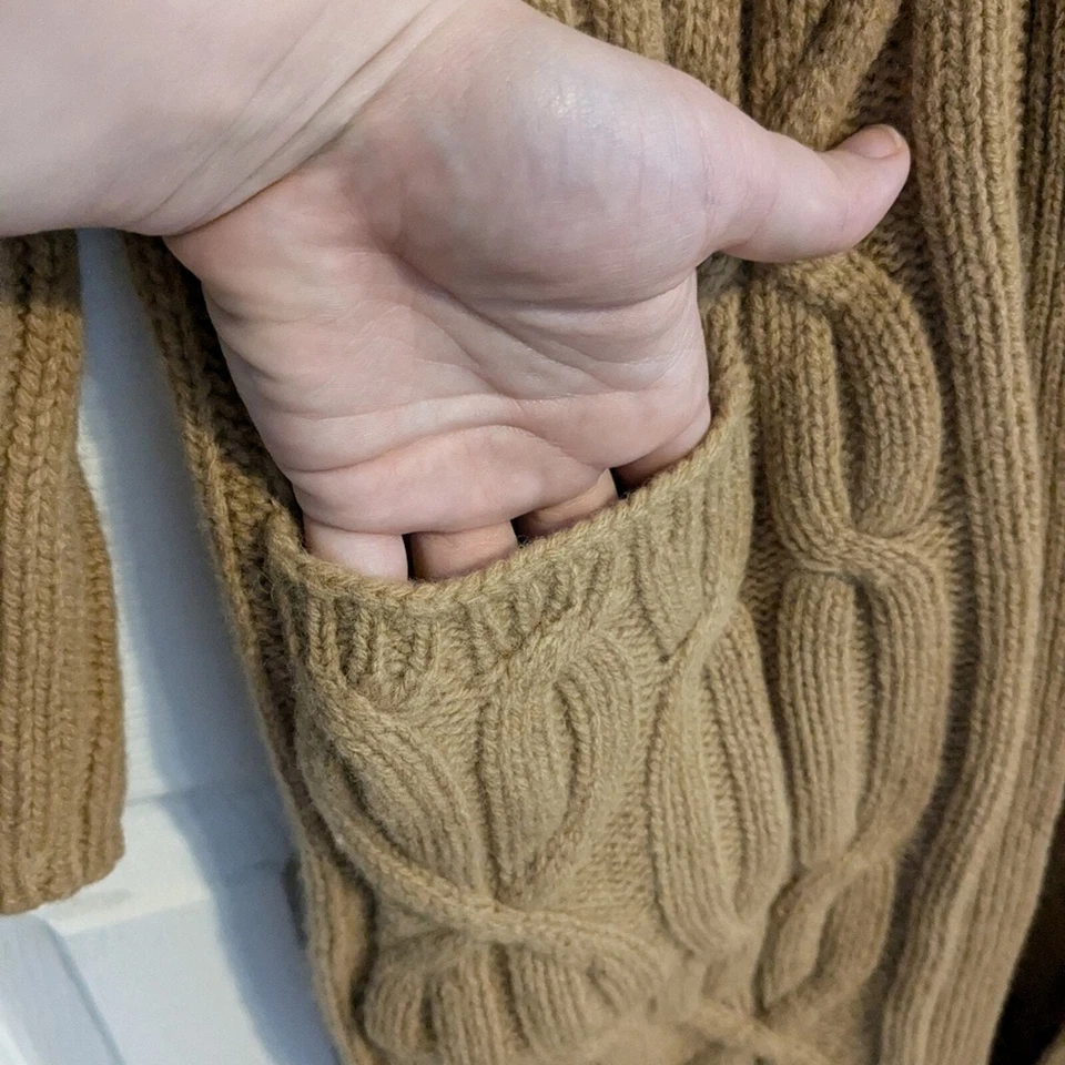 Cardigã Jillian Jones 100% lã de cordeiro malha longa tamanho M - Imagem 4 de 4