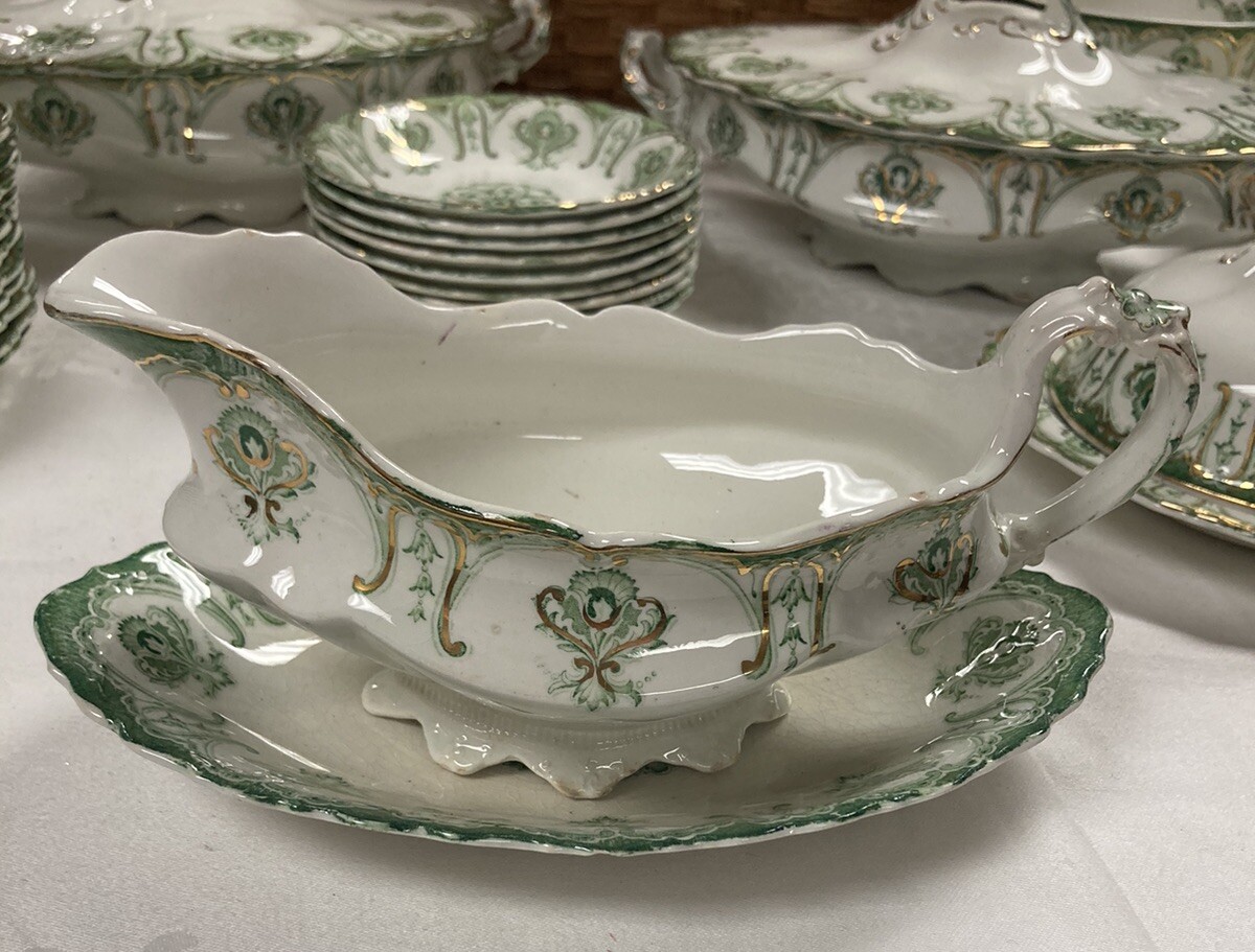 RARE GRAVY W UNDER-PLATE Leland J & G MEAKIN Hanley England