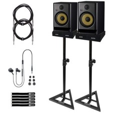 KRK Rokit RP8 G5 8" Studio Monitors 2-Pack with Stands  Cables