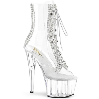 Pleaser 7'' Heel 2'' Pf Peep Toe Ankle Boots Adult Women Shoes Adore/1021C/2