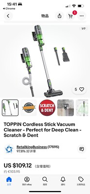 Toppin Akku Kabelloser Handstaubsauger