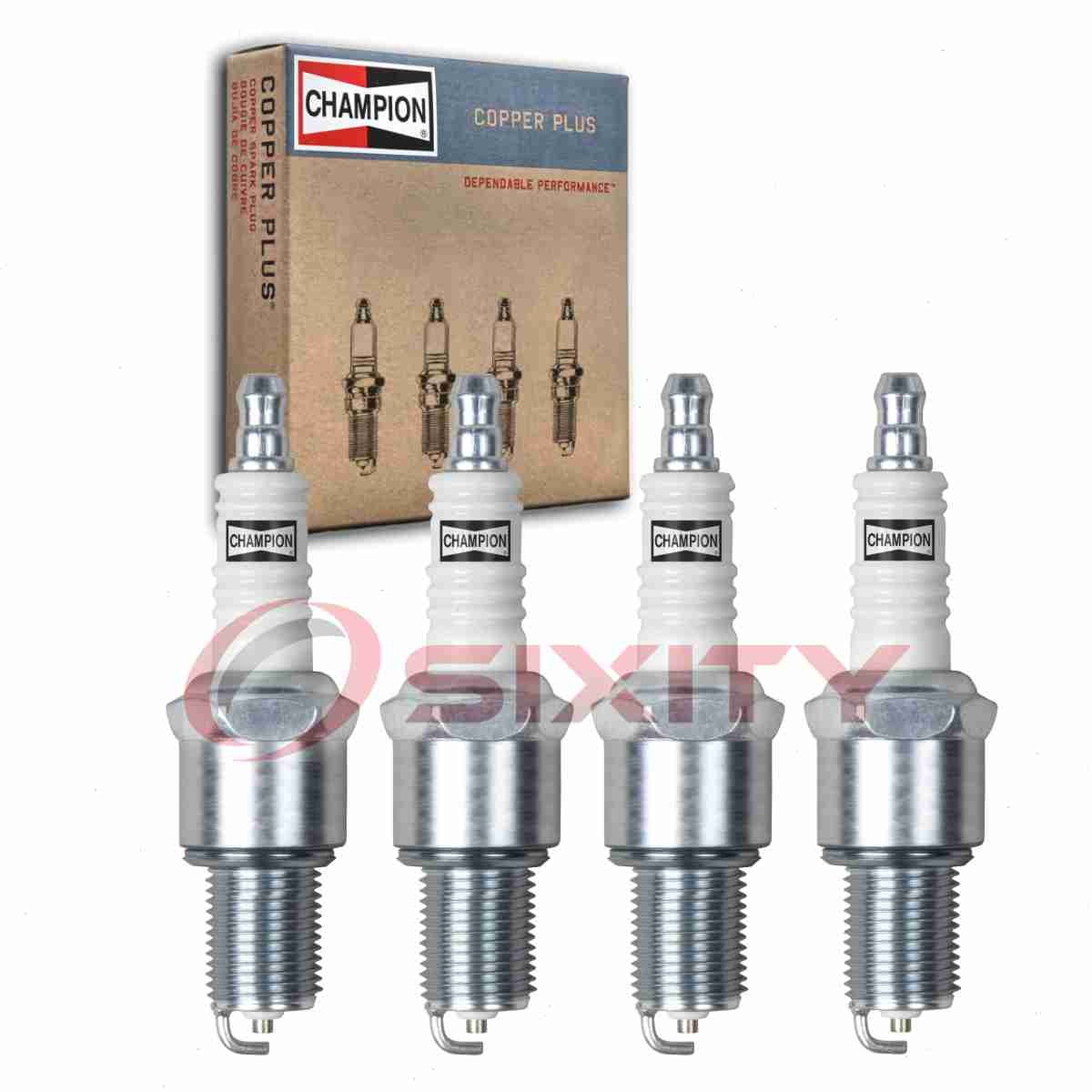 4 pc Champion Copper Plus Spark Plugs for 1977-1978 Nissan F10 1.4L L4 db