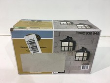 Hampton Bay Black Outdoor Integrated LED Wall Mount Lantern 2-Pack New
