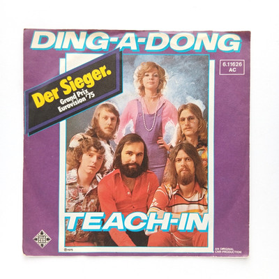 Ding-A-Dong Teach-In  1975 Vinyl 7'' Telefunken Germany Gewinner Eurovision 1975