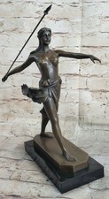REGALO natalizio Diana dea caccia luna bronzo marmo statua cacciatore art nouveau LRG