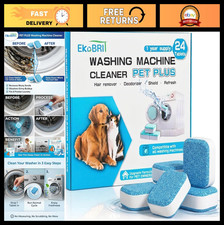 Washing Machine Cleaner Tablets 24 Pack - Deep Clean Descale Front/Top Load, S