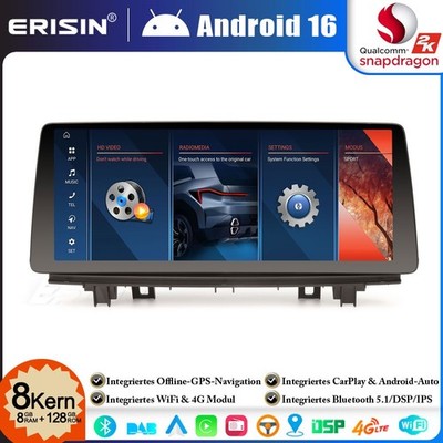 12.3'' 8G+128GB Android 16 Autoradio GPS Navi DAB+Wifi CarPlay für BMW X1 F48 NBT
