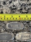 Vintage Decanter bottle tags/labels, Pewter full set 5 — photo 3
