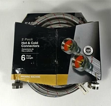 Eastman Washing Machine Hoses Connectors Stainless Steel Hot / Cold 6ft.
