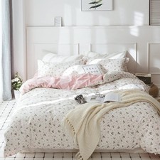 Twin Size Floral Comforter 2 Pieces Soft Cute Floral Bedding Comforter Sets G...