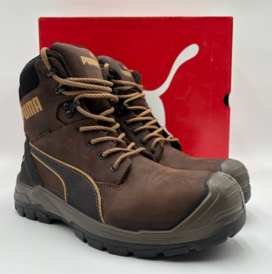 Puma CONQUEST BROWN CX HIGH Men's NEW Work Boots Brown Multiple Sizes