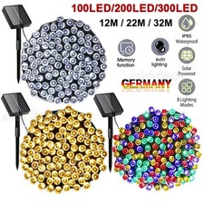 Solar Lichterkette Beleuchtung Kette 100-300 LED Party Garten Innen Außen Deko