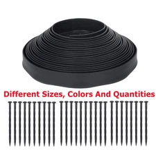 No Dig Lawn Border L-shaped Lawn Garden Edging Kit With Anchoring Spikes Plastic