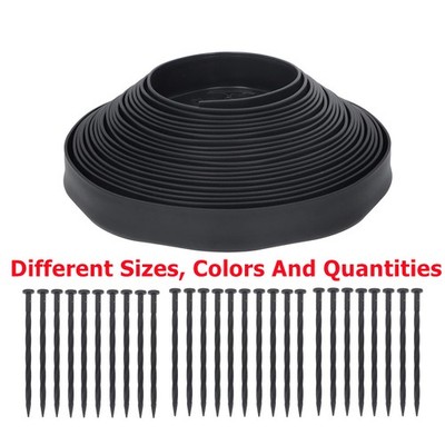 No Dig Lawn Border L-shaped Lawn Garden Edging Kit With Anchoring Spikes Plastic