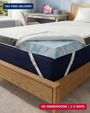 Mattress Topper - 3 Inch Memory Foam Mattress Topper with Cooling Cover for Hot