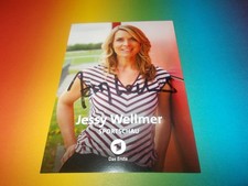 Jessy Wellmer sports show signed autograph autograph on autograph card
