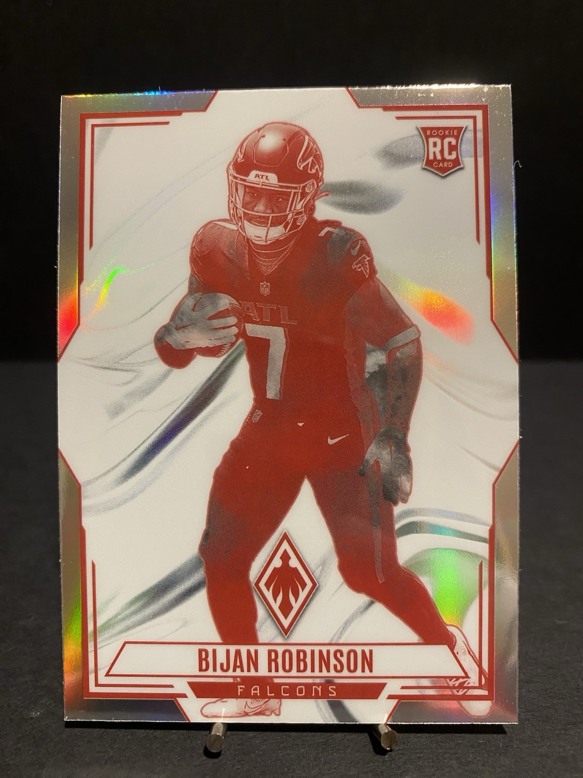 2023 Panini Phoenix - Contours Bijan Robinson #CON-18 Silver Seismic (RC)