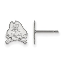 10k White Gold East Carolina Univ. XS (Tiny) Post Earrings