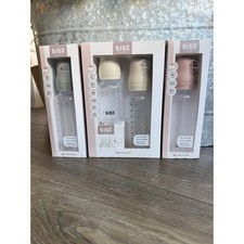BIBS Baby Bottle Ultimate Bundle 270ml 9oz Anti-Colic NIB Sage Ivory Blush
