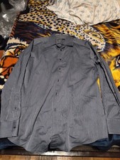 Gucci men s dress shirt gray Stripes