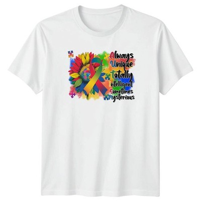 Always Unique Totally Intelligent Sometimes Damen T-Shirt Autismus Bewusstsein Geschenk