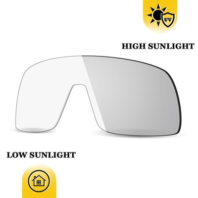 Adapt Gray Photochromic Replacement Lenses for Oakley Sutro Asian Fit OO9406A