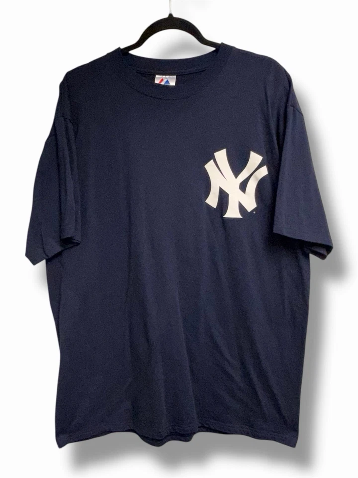 Camiseta De Colección Y2K Majestic Derek Jeter #2 New York Yankees MLB XL EE. UU. Era Azul Marino Foto 2 de 4
