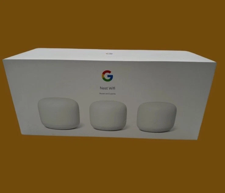 New In Box Google Nest WiFi System In White Router And 2 Points - Image 3 of 4