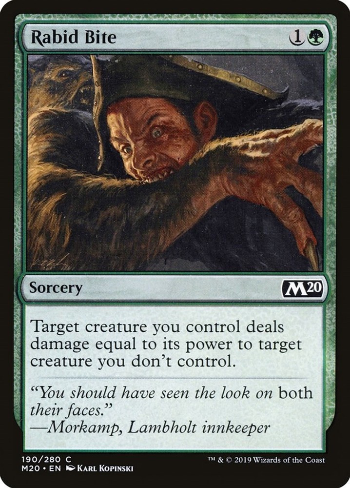 NM - Rabid Bite [M20 - 190] Core Set 2020
