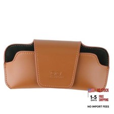 Sunglass Holder for Car Visor, Car Sunglasses Holder Leather, Eyeglasses Brown