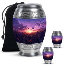 Purple Butterflies Cremation Urns Large For Human Ashes Adult Urn For Ashes