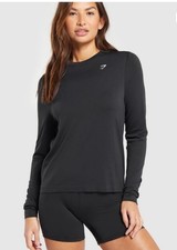 Gymshark Training Long Sleeve Top In Black Small