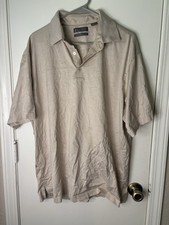 Daniel Cremieux Signature Collection Ivory Polo Shirt Size XL