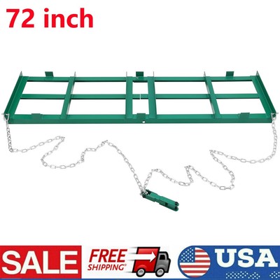 72'' Drag Harrow Driveway Grader Landscape Power Rake for ATV UTV Tractor w/Chain