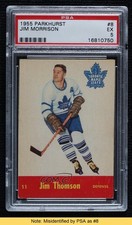 1955-56 Parkhurst Jimmy Thomson Jim Thomson #11 PSA 5 READ 0o5t