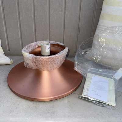 Rejuvenation Miles 6-inch Flush Mount Fitter in Brushed Copper finish. No Glass