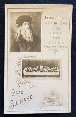 1890 s SUCHARD CHOCOLAT LEONARDO DA VINCI *ROOKIE* CARD LAST SUPPER POP 0