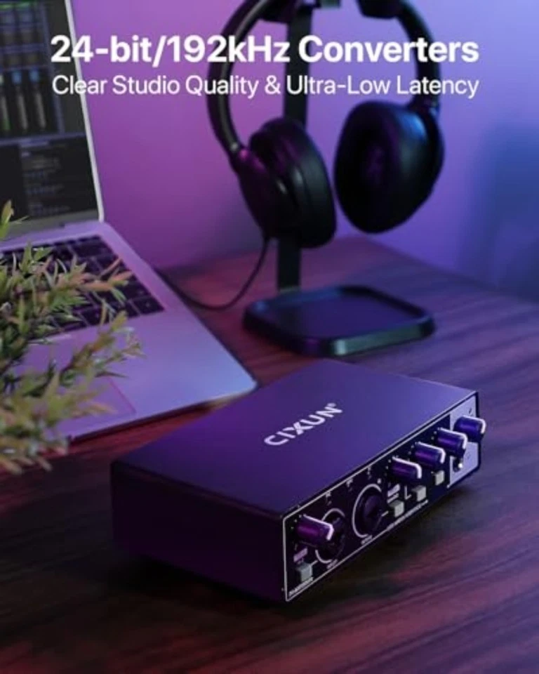 2i2 USB-C Audio Interface for PC/Mac Recording, 24-bit/192kHz, Dual TS/XLR Input - Image 4 of 4