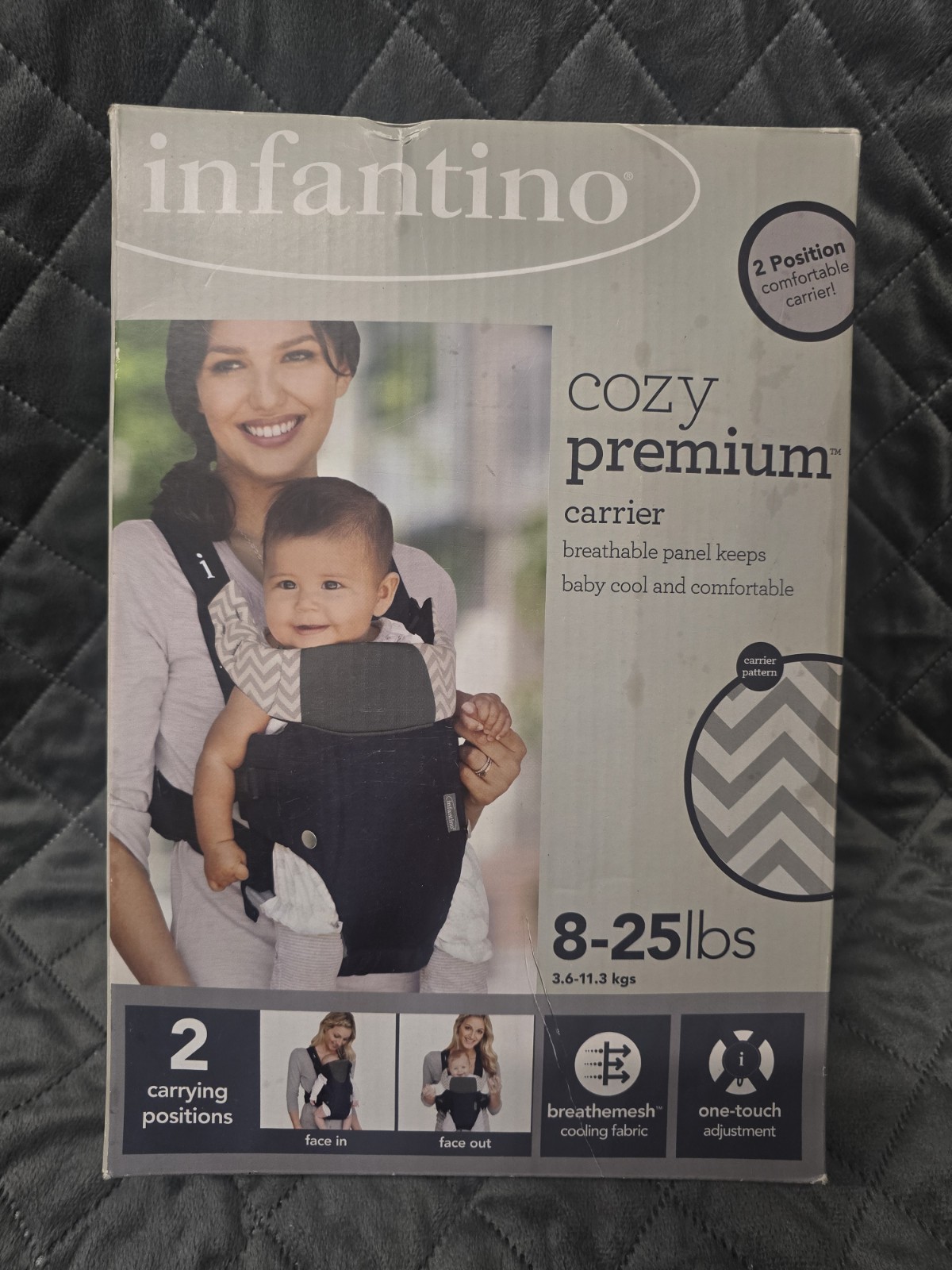 Infantino Cozy Premium Baby Carrier Size 8-25 lbs Soft Carri