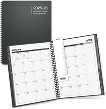 Dunwell Academic Planner 2025-2026, 8.5x11 Weekly 8.5x11", Charcoal Gray 