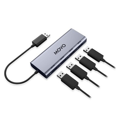 Movo UMX-1 USB Microphone Hub   4-Port Powered USB Interface for Podcasting----