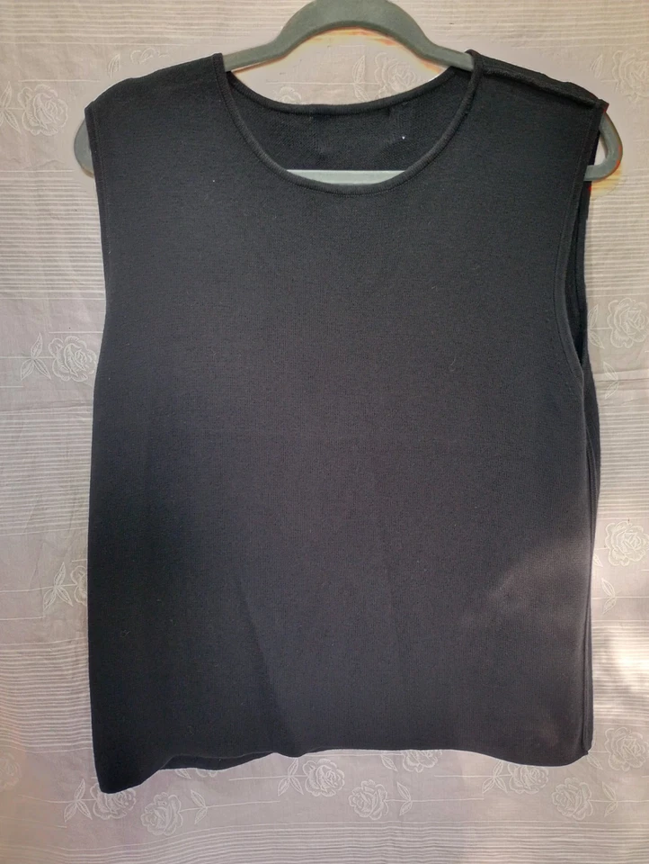 SAG HARBOR Suéter Chaleco Cuello Redondo Mujer Mediano 100% Algodón - Profesional  Foto 4 de 4