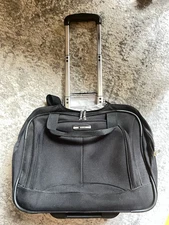 DELSEY Luggage Helium Fusion 3.0 Lightweight 2 Wheel Rolling Tote Suitcase Black