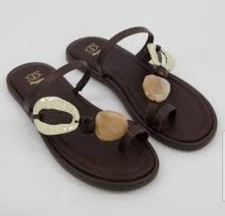 Image of Dune London Flat Sandals In Brown UK8