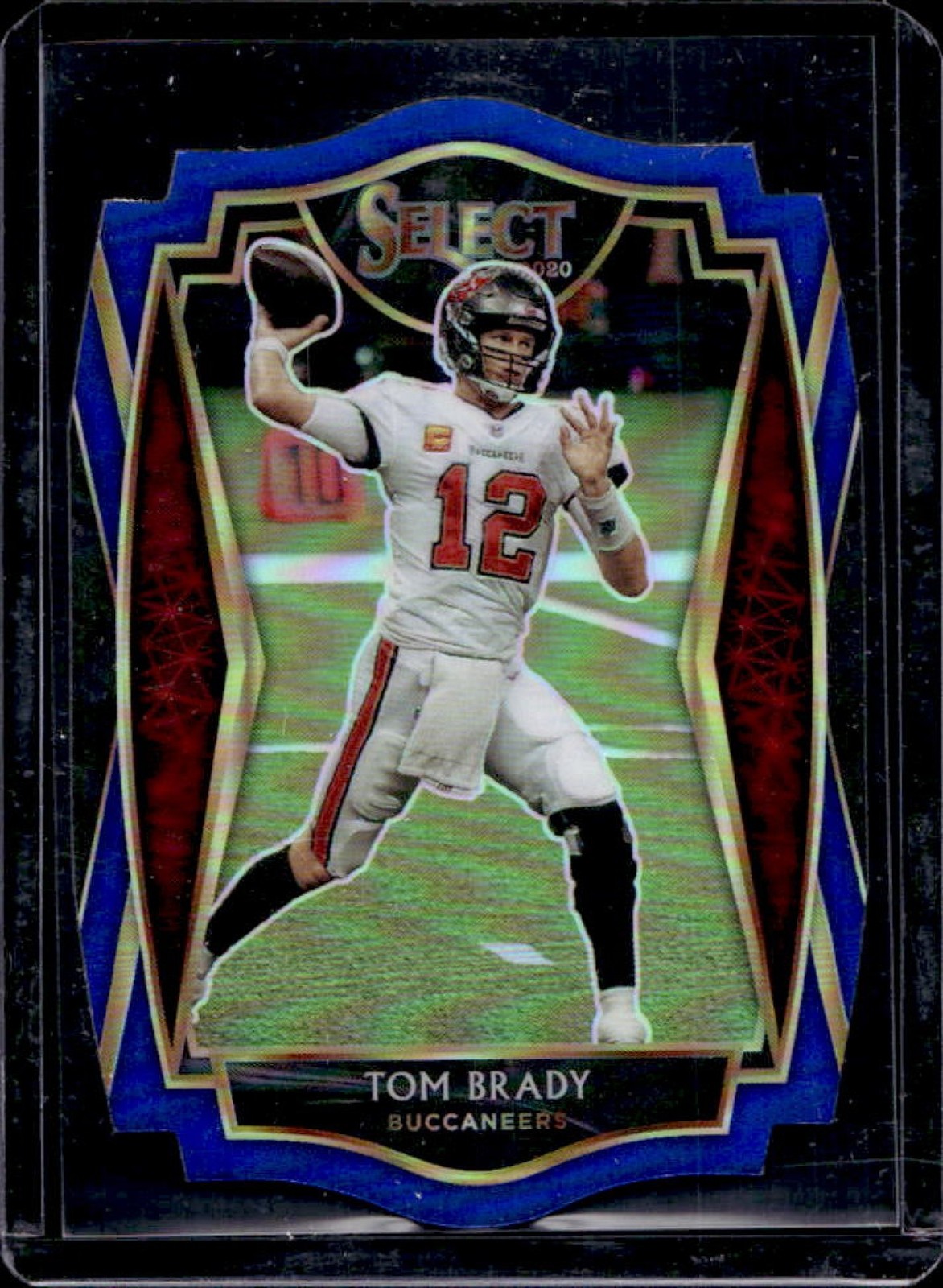 2020 Select Tom Brady Blue Prizm Die Cut Premier Level #101 Buccaneers